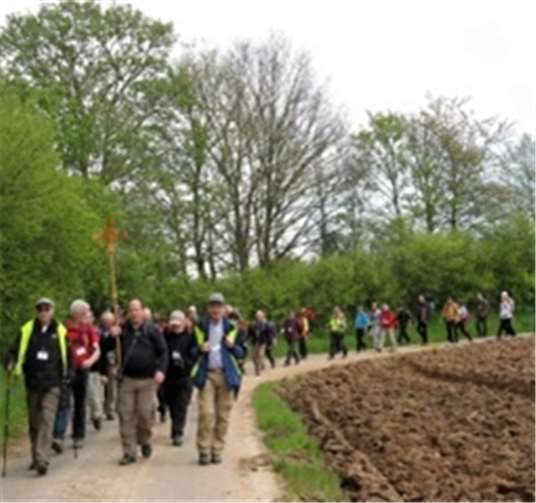 Die Pilger machten sich zum 27. Mal auf den Weg zum Grab des Apostels. privat