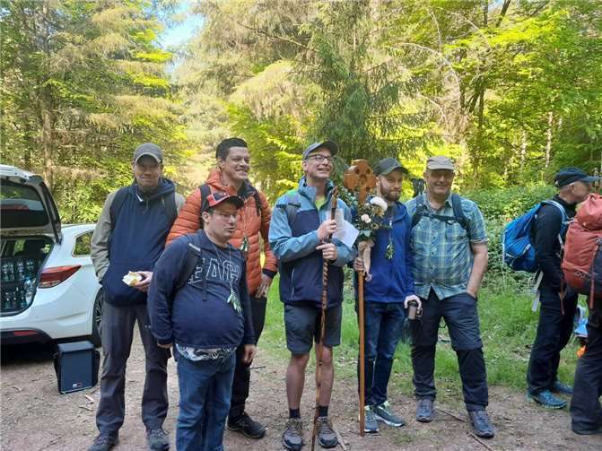 Die Pilgergruppe der Caritas Werkstätten Mayen.  Foto: St. Raphael, Mayen