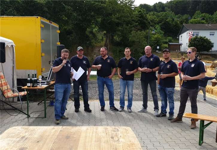 Die Piloten bei der Siegerehrung.