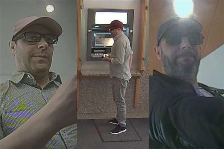 Die Polizei fahndet nach dem unbekannten Geldabheber. Fotos: Polizei