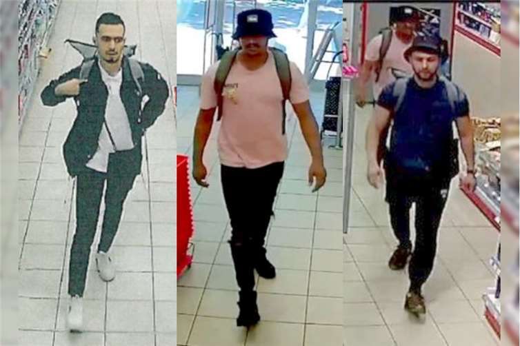Die Polizei fahndet nach den mutmaßlichen Ladendieben.  Fotos: Polizei