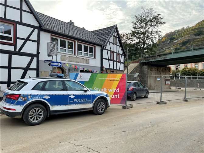 Ahrtal: Baustellen bieten Gelegenheit für Langfinger Die Polizei gewährleistet nach wie vor eine hohe Präsenz im Ahrtal. Foto: ROB