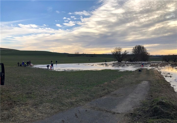 Die Polizei räumte aus Sicherheitsgründen die Eisflächen.