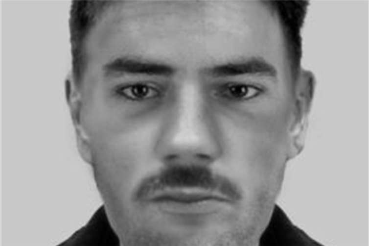 Die Polizei sucht mit einem Phantombild nach diesem Mann.  Fotos: Kreispolizeibehörde Euskirchen