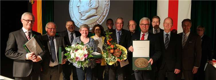 Die Preisträger aus dem Westerwaldkreis, Beate Salzer, Alfons Giebeler, Jochen Ickeroth und Michael Thiesen.