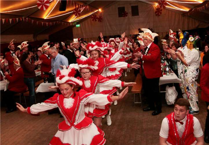 Die Prinzengarde beim Einmarsch.