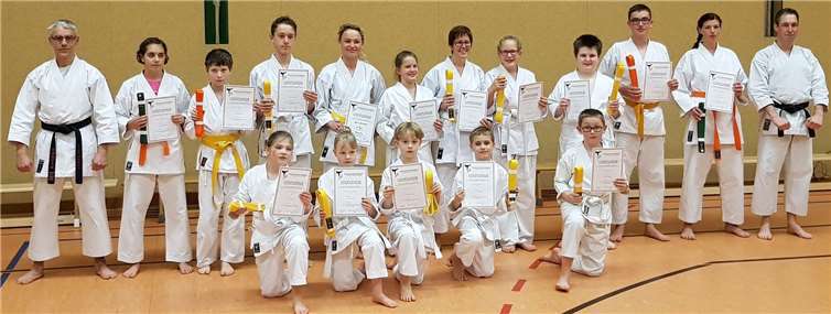 Die Prüflinge für den gelben Gürtel waren die größte Gruppe.privat