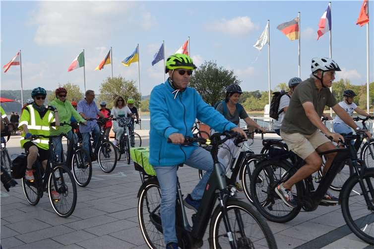 Die Radler sind gestartet.