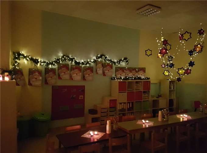 Die Räume der Kita waren bezaubernd erleuchtet.