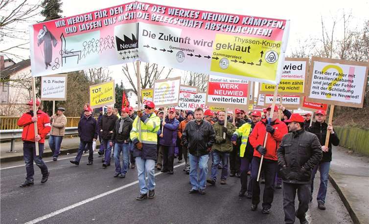 Die Rasselsteiner zeigten sich kampfbereit, um den Standort zu erhalten. WPA