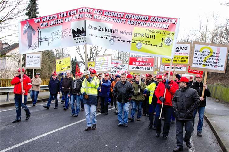 Die Rasselsteiner zeigten sich kampfbereit, um den Standort zu erhalten. WPA
