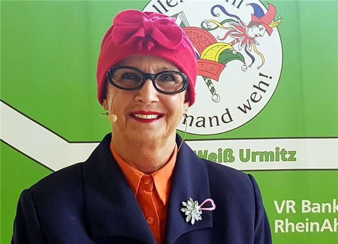 Die Redner „Apolonia“, alias Uschi Häring, feiert in diesem Jahr ihr 25-jähriges Bühnenjubiläum bei der KG Grün-Weiß Urmitz.