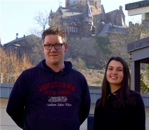 Die Referendare Florian Memmesheimer und Saskia Wellems.  Foto: privat