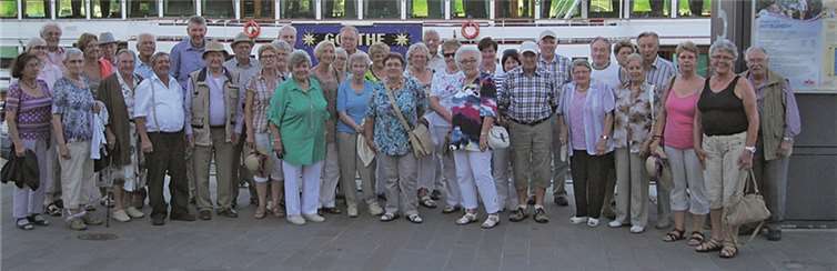 Die Reisegruppe nach der Ankunft in der Rhein-Mosel-Stadt. privat