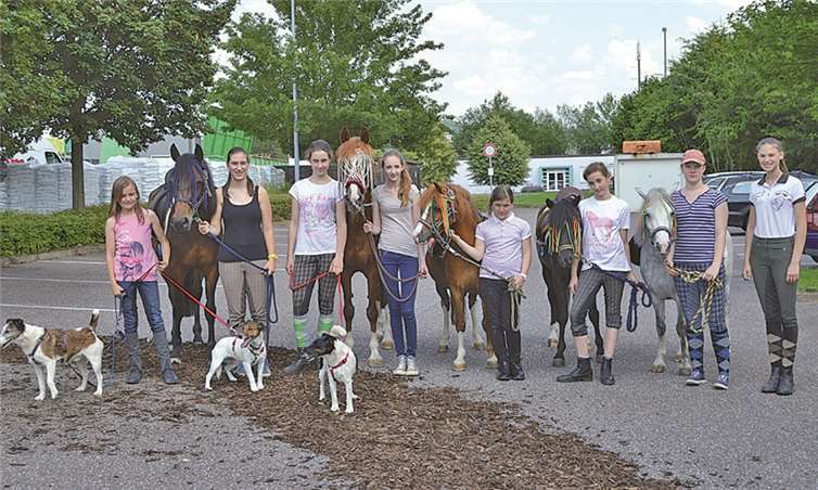 Die Reiterinnen vom Kripper Georgienhof boten Ponyreiten für Kinder. AB