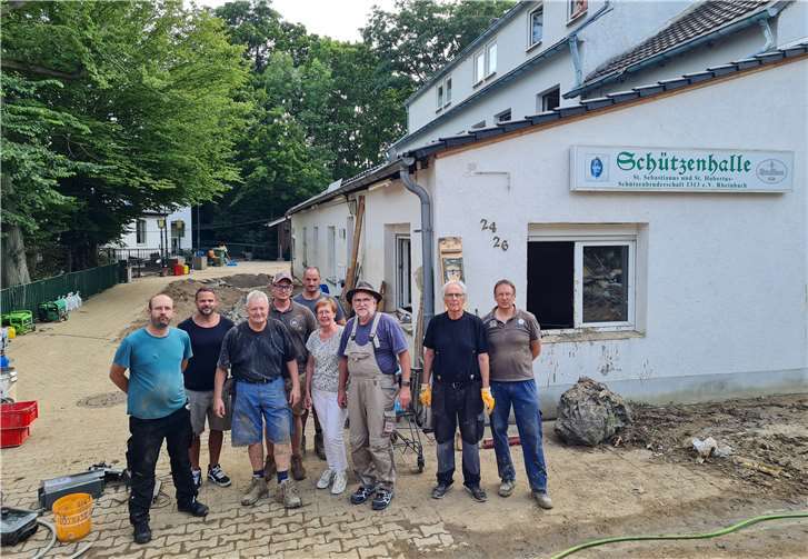 Die Rheinbacher Schützenhallte wurde durch das Hochwasser schwer beschädigt. Foto: privat