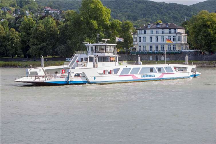 Die Rheinfähre zwischen Remagen-Kripp und Linz.Foto: Rheinfähre Linz-Kripp GmbH