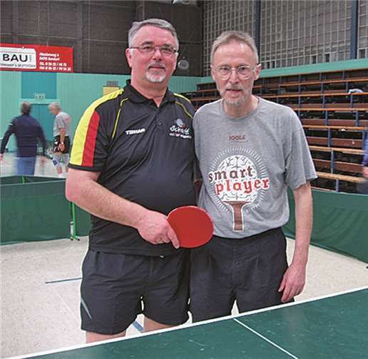 Die Rheinland-Meister im Doppel: Gerd Hilgert (l.) und Bernd Schuler. privat