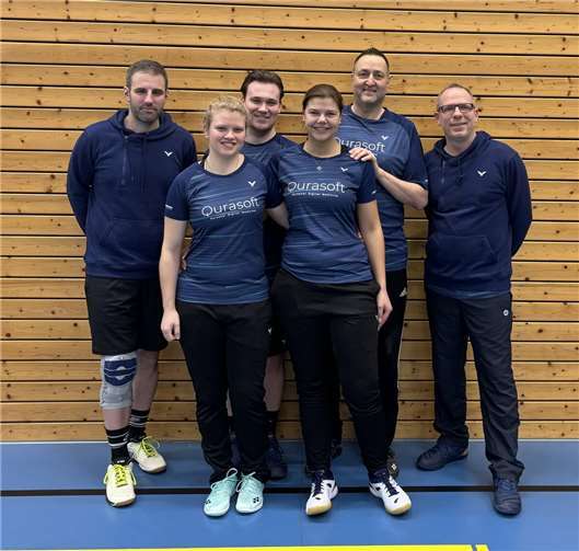 Die Rheinlandmeister der Saison 2024/2025 v.l.n.r.: Fabian Flada, Pia Schackmann, Paul Noth, Daniela Kampmann, Jürgen Wilhelm, David Spreier. Es fehlen die Stammspieler Rafiul und Rakibul Islam.Foto: BSC Güls