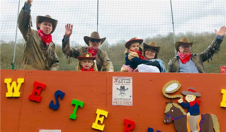 Die Rotte als Cowboys mit dem Motto Western.