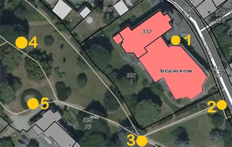 Die Route des St. Martinstrails in Saffig.