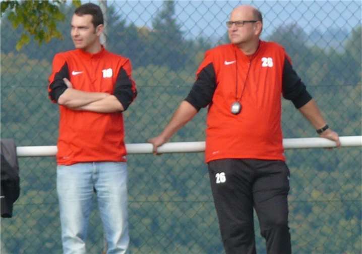 Die SCN Trainer Dierk Schlottau und Christian Reuter beim letzten Saisonspiel. privat