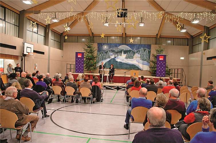 Die SPD St. Sebastian begrüßet Malu Dreyer zu einer Infoveranstaltung in der Mehrzweckhalle des Ortes. WPA