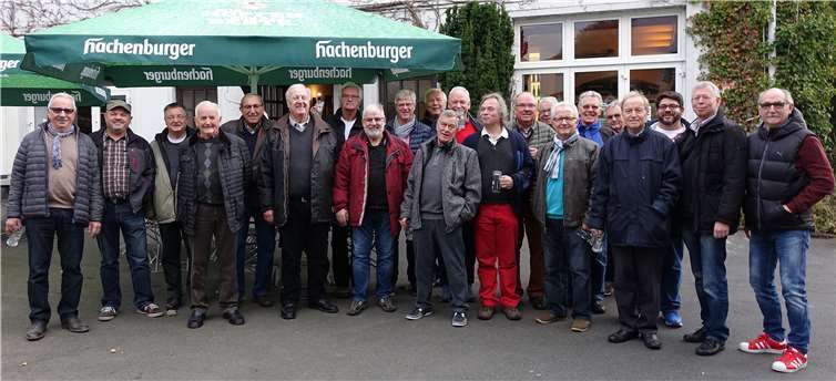 Die Sänger des Linzer Männergesangvereins in der Westerwald-Brauerei in Hachenburg. Roland Thees