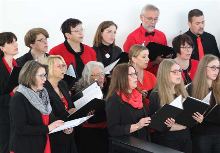 Die Sängerinnen und Sänger des Chores TonArt Hambuch boten ein abwechslungsreiches Programm.