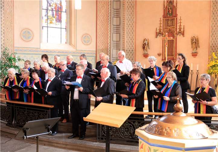 Die Sängerinnen und Sänger feierten das Jubiläum mit Liedern querbeet. Foto: privat