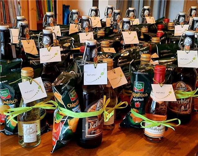 Die Sängerinnen und Sänger hatten im Vorfeld ein Starterset erhalten.Foto: privat