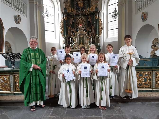 Die Saffiger Messdiener freuen sich über kräftigen Zuwachs. Foto: privat