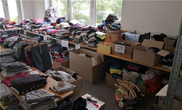 Die Sammelstelle der Aktion „Meckenheim hilft“ hat etliche Hilfsgüter vorrätig. Fotos: privat
