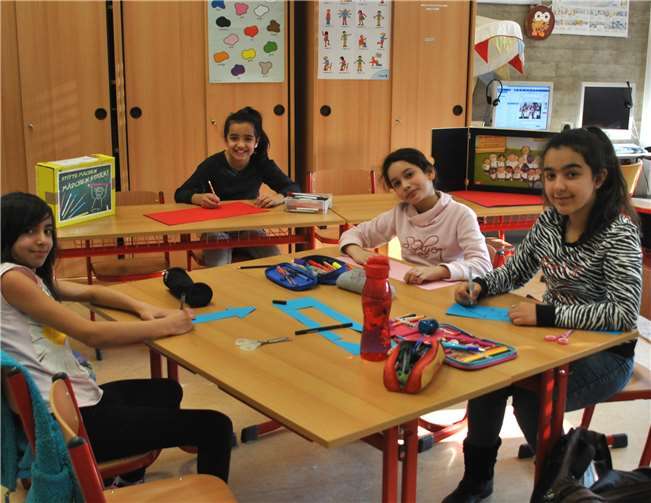 Die Sammelstelle wurde von Schülern gestaltet...