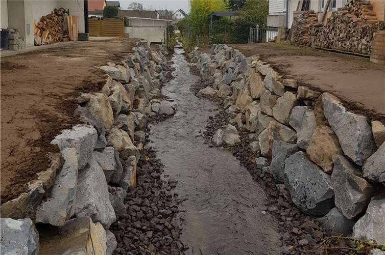 Verbandsgemeinde Mendig setzt Maßnahme im Hochwasserschutz um Die Sanierung der Ufermauern ist abgeschlossen. Foto: Verbandsgemeinde Mendig