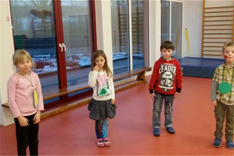 Die „Schnuffi- Kinder“ beim Spielenachmittag im Turnraum.Privat