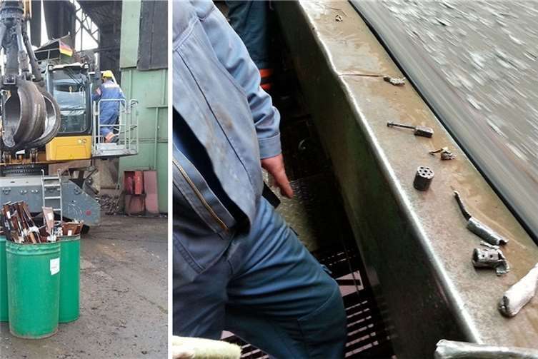 Die Schredderanlage zerstört und zerkleinert Gewehre, Revolver und Pistolen. Foto: Kreisverwaltung Ahrweiler