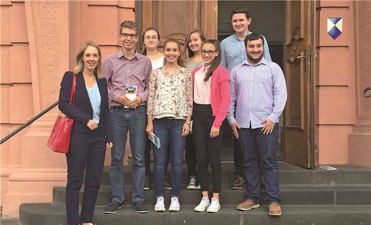 Die Schüler Union Kreisverband Neuwied auf Mitglieder- und Informationsfahrt in die Landeshauptstadt Mainz. privat