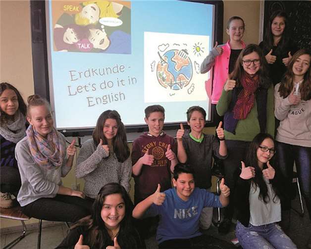 Die Schüler sind vom englischsprachigen Erdkundeunterricht überzeugt. privat
