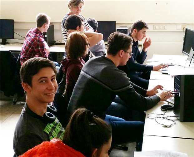 Die Schüler waren mit Spaß bei der Sache.