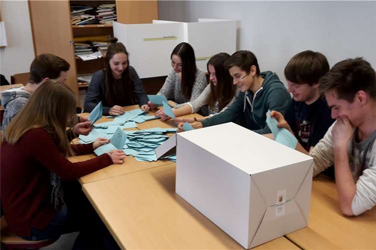 Die Schüler wurden inhaltlich an das Thema "Wahlen" herangeführt.Stefan Schenk