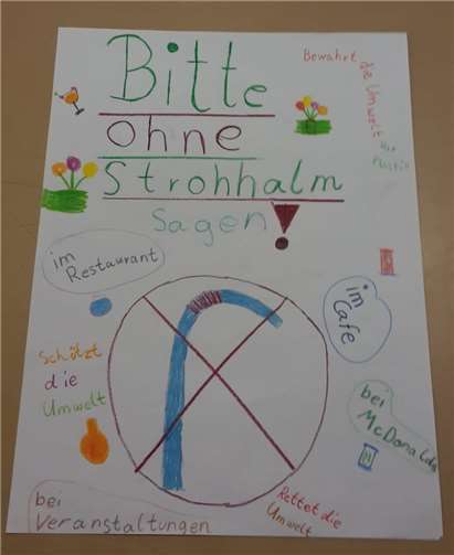 Die Schülerinnen und Schüler gestalteten Plakate, um die gesamte Schulgemeinschaft auf ihr Projekt aufmerksam zu machen. Foto: privat