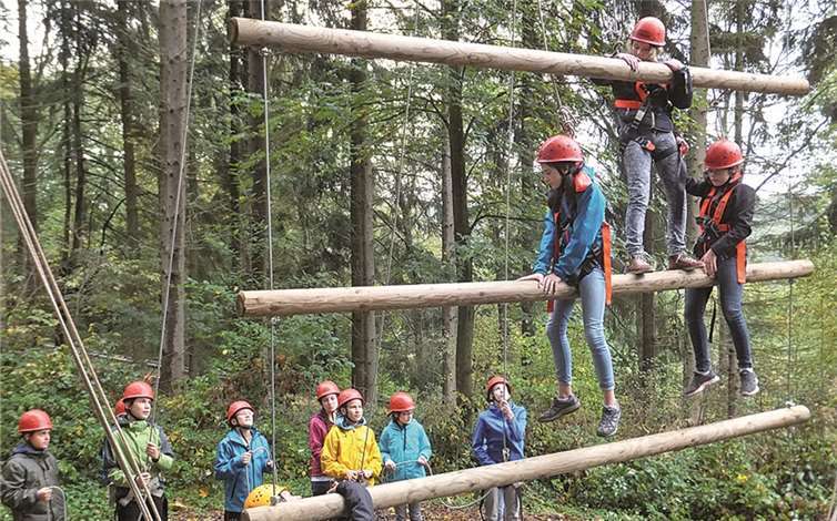 Die Schülerinnen und Schüler gingen gemeinsam an ihre Grenzen.privat