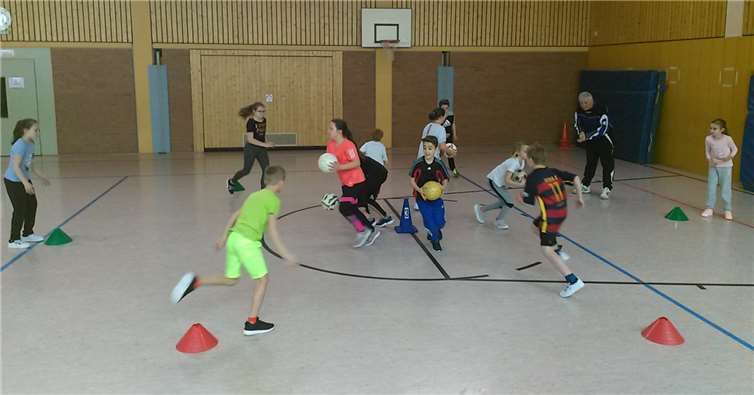 Die Schülerinnen und Schüler hatten viel Spaß beim Training.Foto:
