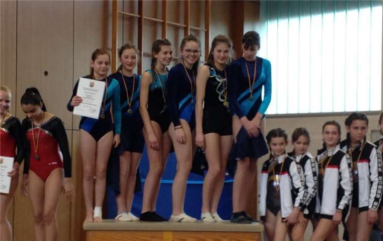 Die Schülerinnen zeigten tolle Leistungen. Von links. Anna Mohring, Maja Wolf, Chiara Marasa, Cathleen Esterlein, Kathrin Brachtendorf und Laura Klyta. Foto: privat