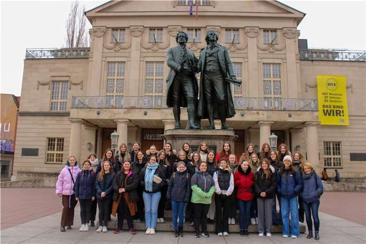 Die Schülerinnen zu Besuch in Weimar.  Foto: SMS