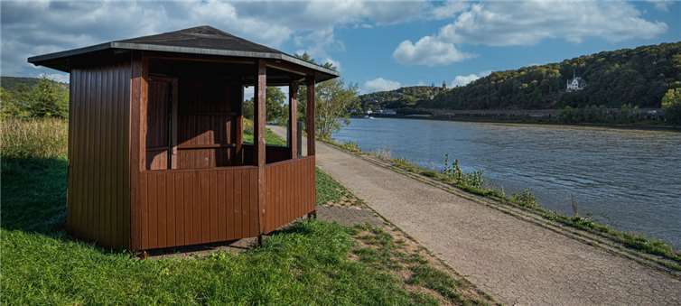 Die Schutzhütte in Unkel Süd bietet ein Pausenplätzchen und Schutz. Foto: Martin Schmitz Photography