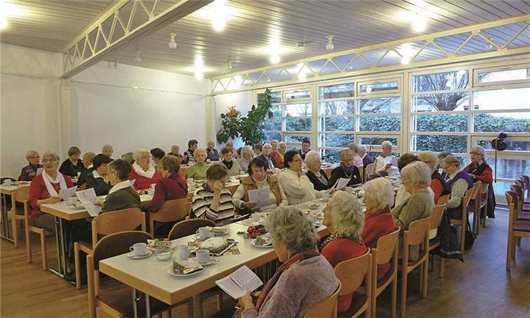 Die Senioren sangen bei beliebten Advents- und Weihnachtsliedern kräftig mit. privat
