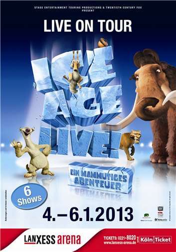 Die Show „ICE AGE LIVE“ gastiert vom 4. bis 6. Januar in Köln. privat