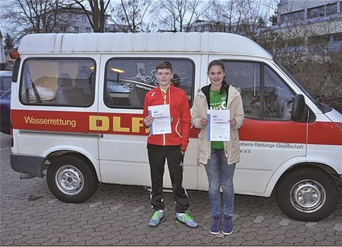 Die Sieger bei den Bezirksmeisterschaften: Annika Dung erreichte einen dritten Platz und Bastian Müller den ersten Platz. privat